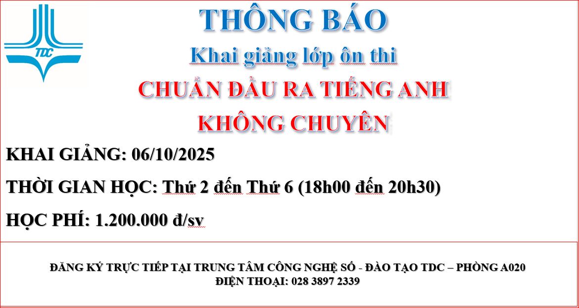 Khai giảng lớp ôn thi chuẩn đầu ra Tiếng Anh không chuyên